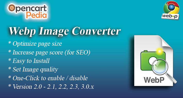 WebP Image Converter OCMOD Version 2.x, 3.x Journal 3